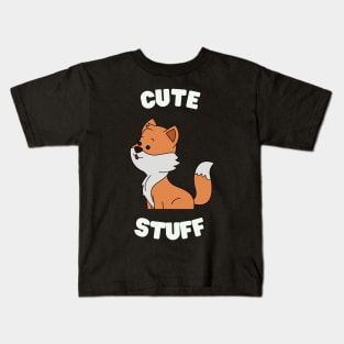 Cute Stuff Fox Furry Eyes Adorable Ears Kids T-Shirt
